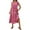 Hot Pink, variant on Fashion Swing Dresses for Womens 2026 Summer Plus Size Flower Print V-neck Sleeveless Tassels Loose Comfortable Dress