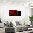thumbnail image 3 of Erosebridal Black and Red Canvas Wall Art Set of 3, Geometric Line Wall Decor for Kitchen, 3 of 5