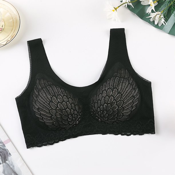 Hermoso sujetador deportivo ajustable sin aros con push-up y pecho pequeño para dormir para mujer