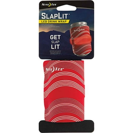 SlapLit LED Drink Wrap, Light Up Can Cooler, Red, INSULATED LIGHT UP DRINK WRAP - Set this colorful can cooler to glow or flash with the push of a button By Nite