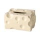 thumbnail image 3 of Caja de pañuelos de papel con forma de queso, porta servilletas, funda para pañuelos, papel de cerámica Beige, 3 of 9