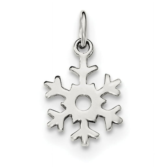 Sterling Silver Polished Snowflake Charm