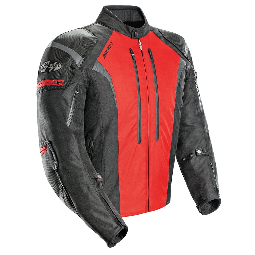 Joe Rocket Atomic 5.0 Mens Black/Red Textile Jacket - Walmart.com