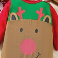 thumbnail image 5 of NOLDARES Newborn Infant Girl Romper Christmas Long Sleeve Baby Jumpsuit Onesie Clothes Hat Fall Winter Outfits,A1133-Brown, 5 of 7