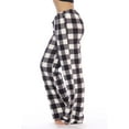 thumbnail image 2 of Just Love Women's Fleece Pajama Pants - Soft and Cozy Sleepwear Lounge PJs (Buffalo Plaid White, Large), 2 of 3