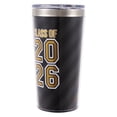 thumbnail image 2 of Graduation Stripe Coffee Tumbler, Black, Gold, Way To Celebrate, 3.2 x 7.1 Inch, 2 of 7