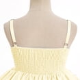 thumbnail image 4 of IBTOM CASTLE Baby Girl Dress Satin Bubble Pink Bow Ruffle Pageant Formal Princess Toddler Girl Fancy Dress Photo Shoot Yellow, 4 of 7