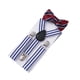 thumbnail image 3 of Conjunto de tirantes con lazo para niños y niñas con clips, elásticos, ajustables, en Y Rayas azules, 3 of 9