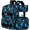 Blue, variant on Basketball Luminous Backpack 3 Set Waterproof Bookbag Dourable Computer Bags Daily Packs Lunchbox Pencil Box
