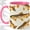 Pink, variant on Watercolor Trout Fish Accent Mug, 11oz Ceramic Coffee Cup for Anglers