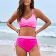 thumbnail image 5 of BOBOGOJP Modest Swimsuits for Women 2026, High Waisted Bikini Sets Tummy Control, Tie Cut-Out Bathing Suits M for Size Pink, 5 of 9