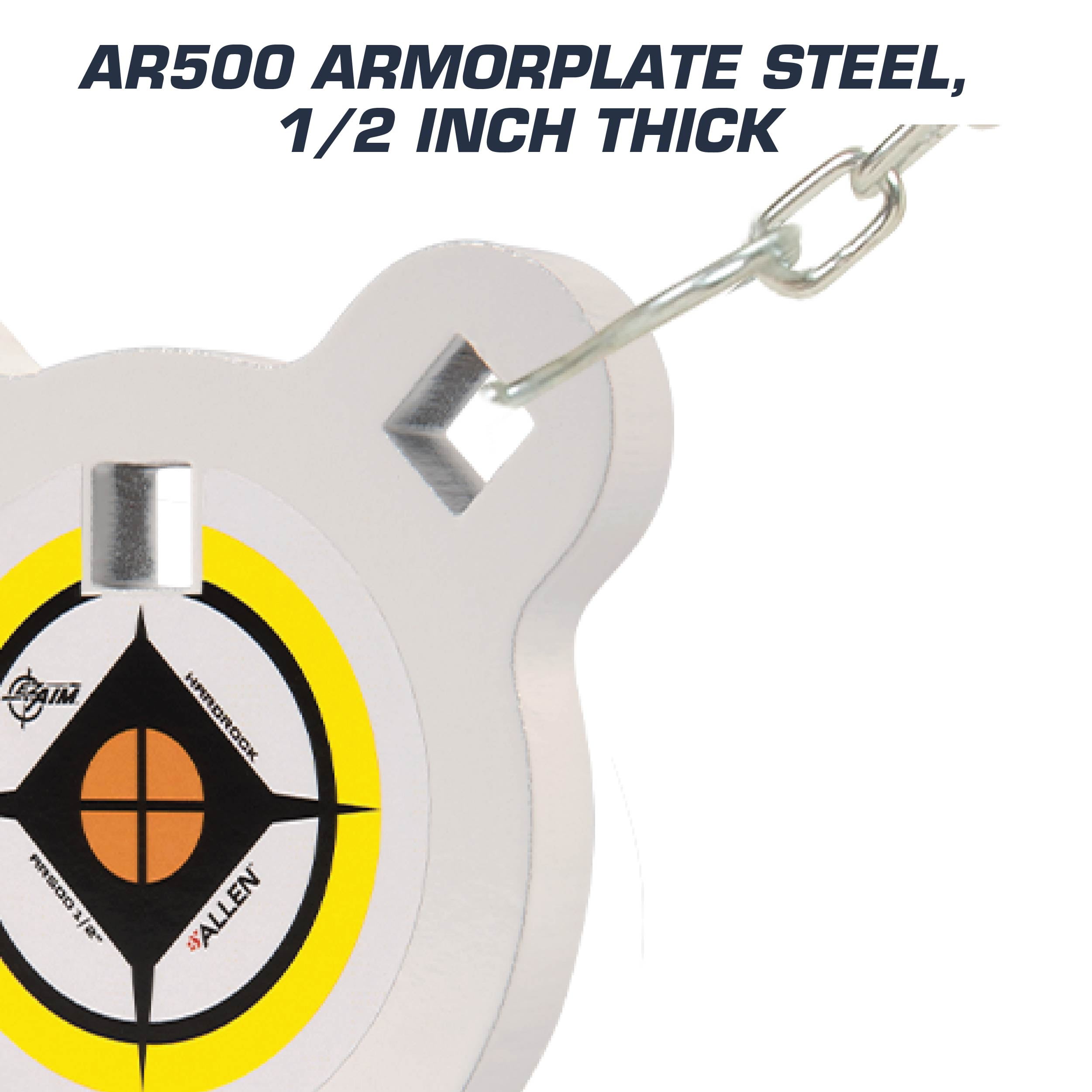 Ez Aim 4" Hardrock Ar500 Steel Gong Shooting Target, Multi-Color