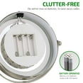 thumbnail image 3 of OVENTE 6" Lighted Vanity Mirror, Table Top, 1X 7X Magnification, Double Sided Spinning, Nickel Brushed MLT60BR1X7X, 3 of 11