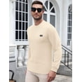 thumbnail image 4 of COOFANDY Men's Long-Sleeve Crewneck T-Shirt with Pocket, Casual Soft Stretch Tee, Casual Cotton Jersey, 4 of 8