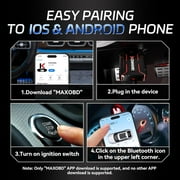KONNWEI MAXOBD Full System Bluetooth ODB2 Code Reader Diagnostic Scanner Tool Check Engine,Voltage Test,I/M Readiness,Data Stream,Auto VIN,for iOS & Android System