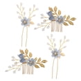 thumbnail image 3 of 4pcs Practical Headdress Creative Tuck Comb Beautiful Hair Props (Sky-blue), 3 of 6