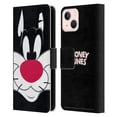 thumbnail image 1 of Head Case Designs Officially Licensed Looney Tunes Full Face Sylvester The Cat Leather Book Wallet Case Cover Compatible with Apple iPhone 13, 1 of 6