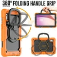 thumbnail image 4 of Allytech Heavy Duty Rugged Case for Lenovo Tab M9 2023, Adjustable Kickstand Case with Built-in Screen Protector, Anti-Drop Shockproof Full Body Protection Case for Lenovo Tab M9 - Orange, 4 of 6