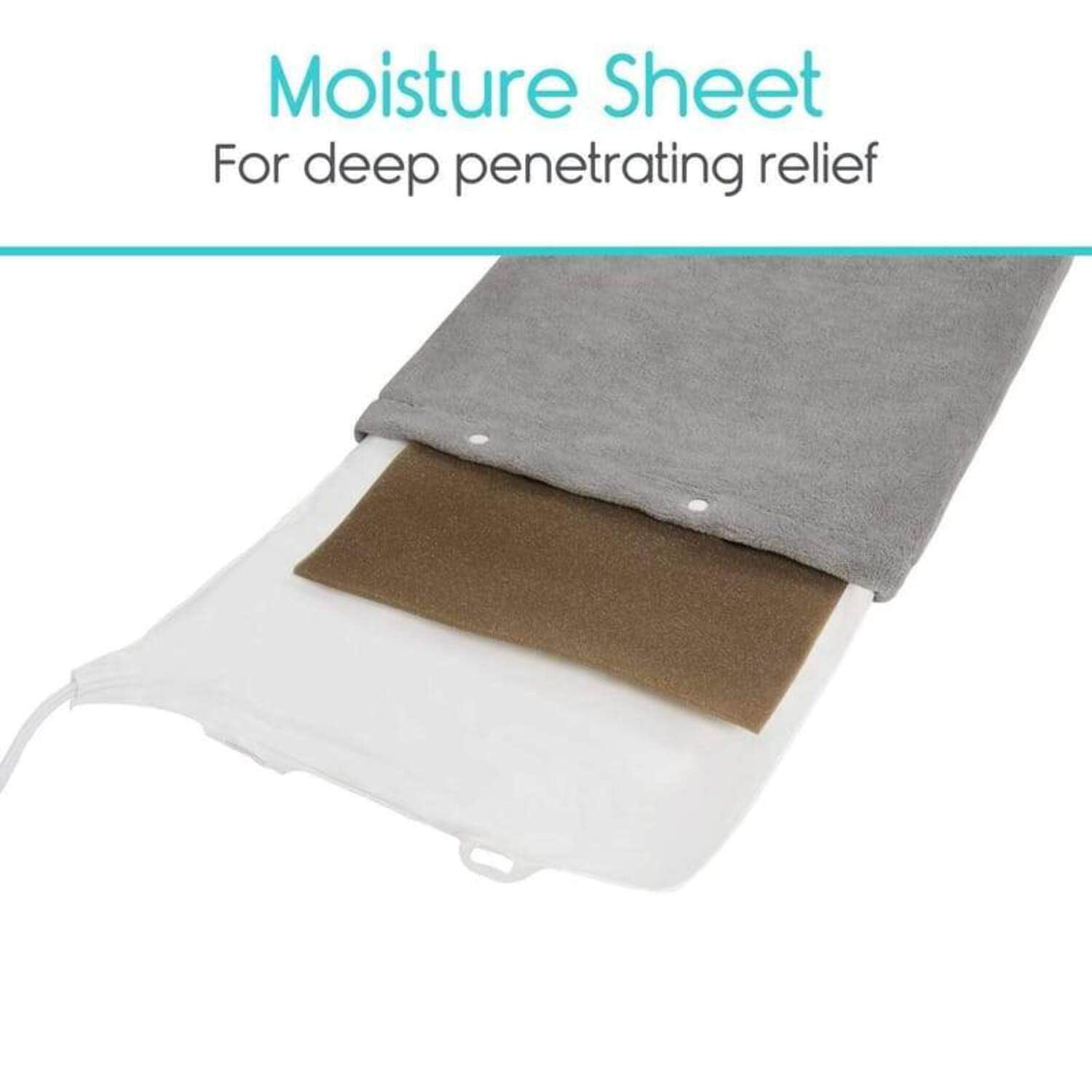 Vive Moist Heating Pad, Electric Heated Wrap for Heat Therapy on Back, Knee, Shoulder, Neck Pain, Period Menstrual Cramps, Cats, Dogs, Pets - Portable  (12” by 24”)