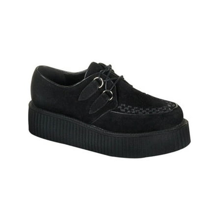 2 Inch Platform Basic Suede - Mens Casual Creeper Shoes Black Blue or Red 2 Inch Platform Lace Up MENS SIZING