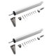thumbnail image 1 of 2X Cierrapuertas Simple, Amortiguador Hidráulico Neumático Silencioso, Automático de Puertas para El Hogar, Artefacto, Herrajes para Muebles, Plata, 1 of 5
