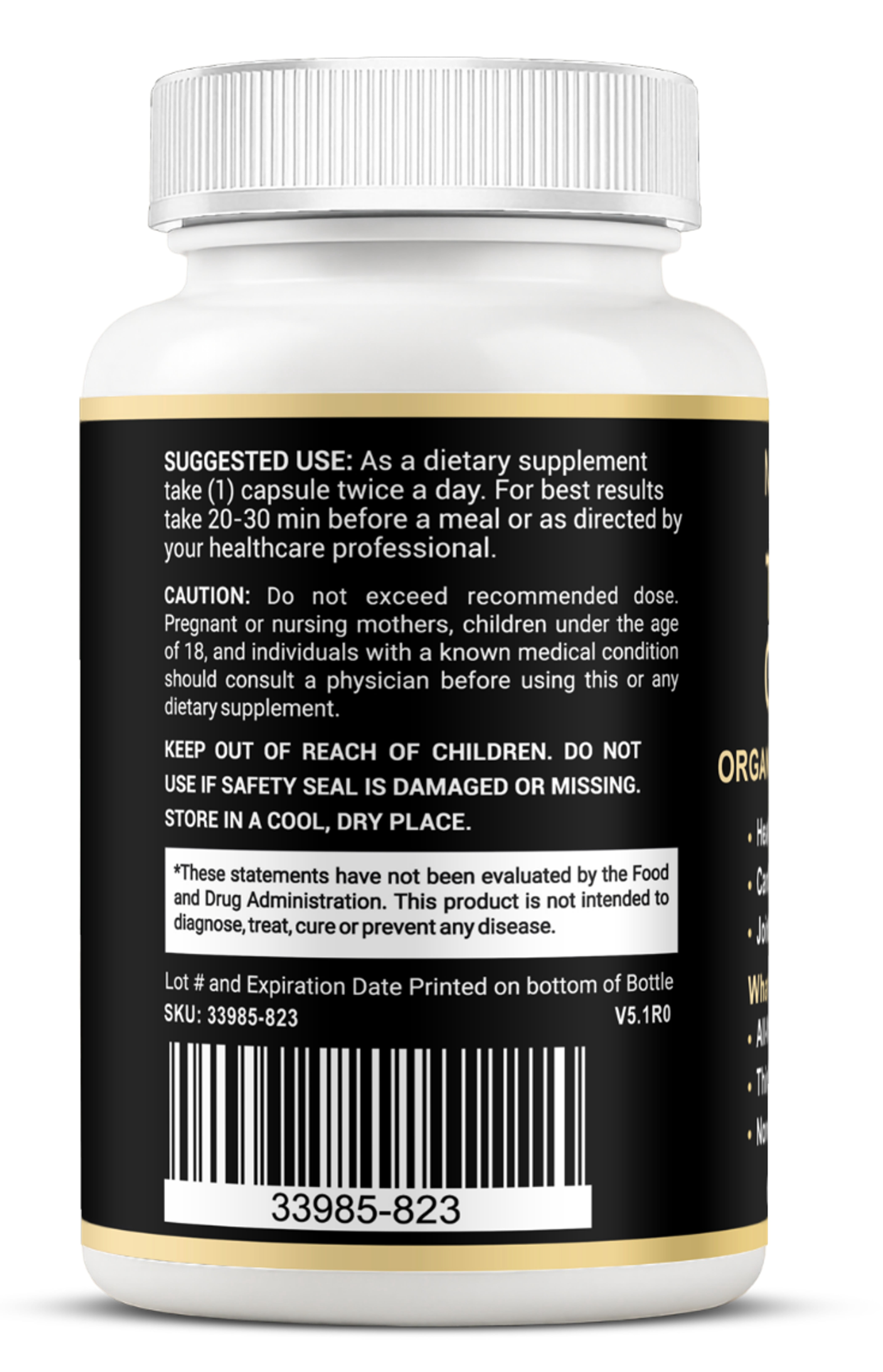 NatureDefend Turmeric Curcumin + Ginger Supplement, Joint & Heart Support, 60 Capsules, Veteran-Owned, USA Made