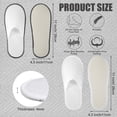thumbnail image 2 of Lsupdaol 10 Pairs Non Slip Disposable Slippers Bulk Hotel Spa Fluffy Closed Toe Indoor Slippers for Guests Men Women Home Wedding Travel Party, 2 of 11