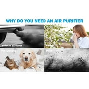 Mooka KJ203F-142 Home Air Purifier for Large Rooms w/ True HEPA Air Filter