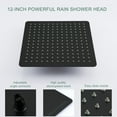 thumbnail image 4 of Boyel Living 3-Function Shower System with Waterfall Tub Spout and Handheld shower Black 12 in Square Wall Mount Shower head with Pre-embedded Valve, 4 of 7