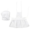 thumbnail image 2 of MasteelfCA 1 Set Girl Baking Apron Little Chef Role Playing Apron Kitchen Cooking Hat Apron, 2 of 8