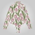 thumbnail image 2 of Beautiful Tulip Flowers Women's Bodysuit Jumpsuit Mock Turtle Neck Long Sleeve TopsOne Piece Leotards Shirt Yoga Outfits, 2 of 8