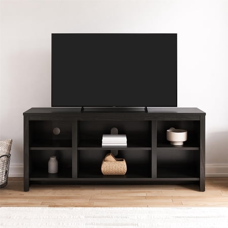 MAINSTAYS PARSONS TV STAND FOR TVS UP TO 50″, BLACK OAK FINISH