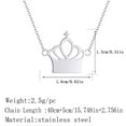 thumbnail image 4 of Qiamni Stainless steel double hole Queen Crown Necklace personality retro design stylish crown pendant necklace, 4 of 4