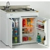 Avanti 30" COMPLETE COMPACT KITCHEN / WHITE W/SS TOP / 3.0 CU FT REFRIGERATOR / 2 BURNER COIL COOKTOP / SINK