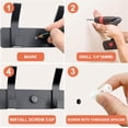 thumbnail image 6 of 2Pack Coat Rack Wall Mounted, Coat Hanger with 5 Hooks, for Hat Towel Purse Robes, 6 of 7