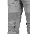 thumbnail image 5 of J. METHOD Men’s Jogger Pants Casual Moto Biker Zipper Slim Fit French Terry Fleece Tapered Leg Elastic Waist NEMP20 Dark Gray L, 5 of 6