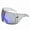 Grey-Blue Mirror (True), variant on Futuristic Oversized Wrap-Around Sunglasses, UV400 Protection PC Lenses, Unisex Shield Style
