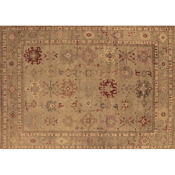 Ahgly Company Indoor Rectangle Oriental Brown Industrial Area Rugs, 2' x 4'