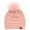 Blush, variant on MIRMARU Women's Soft Stretch Cable Knit Warm Outdoor Skully Faux Fur Pom pom Beanie Hats (Conffeti-Black)