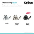 thumbnail image 5 of Kraus Bathroom Towel Hooks, Matte Black, 5 of 8