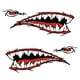 thumbnail image 4 of 4 piezas de calcomanías adhesivas de tiburón de dibujos animados que muestran los para kayak canoa barco-rojo Yotijar Calcomanía de dientes de tiburón, 4 of 10