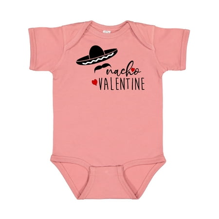 

Inktastic Funny Nacho Valentine Sombrero Hat Mustache and Hearts Gift Baby Boy or Baby Girl Bodysuit