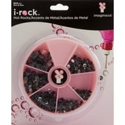 i-rock Hot Rocks Adhesive Gems Compact 800/Pkg-Pink, Black & Clear 2.3mm To 6mm