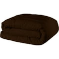 thumbnail image 4 of 1 Piece Luxury Long Box Pattern Comforter By D.N.G. BEDDINGS Premium Super Soft, All Season, 800 Thread Count, 100% Egyptian Cotton, King/California King Size Chocolate Color, 4 of 5