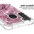 thumbnail image 4 of Compatible with Samsung Galaxy A21 Case Glitter Liquid Cute Clear Phone Case Floating Quicksand Shockproof Protective Bumper Silicone Soft TPU Case for Samsung Galaxy A21 Love Rose YB, 4 of 12
