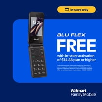Walmart Family Mobile BLU Flex Flip Phone, 8GB, 4G, Black - Prepaid Feature Phone [Locked to Walmart Famliy Mobile]