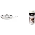 thumbnail image 1 of All-Clad 41106 Stainless Steel Tri-Ply Bonded Dishwasher Safe Fry Pan with Lid/Cookware, 10-Inch, Silver & 00942 Stainless Steel/Aluminium Cookware Cleaner and Polish, 12-Ounce, 1 of 7
