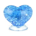 thumbnail image 1 of Blue Blue Crystal Heart Puzzle - 46 Piece 3D Geometric Assembly Model With Translucent Design, Valentine Decorative Gift For Adults Relaxation (0.37 Lbs), 1 of 6