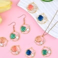 thumbnail image 7 of 16pcs Round Enamel Ocean Starfish Shell Charms Colorful Marine Animal Starfish Seashell Summer Beach Dangle Pendants for DIY Necklace Bracelet Crafts Jewelry Making, 4 Colors, 7 of 7
