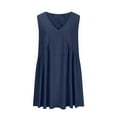 thumbnail image 5 of DailyTrove Women's Solid Color Sleeveless Mini Dress, Casual Lounge & Beach Wear, Soft Rayon , Fit, Plus Size Friendly, 5 of 6